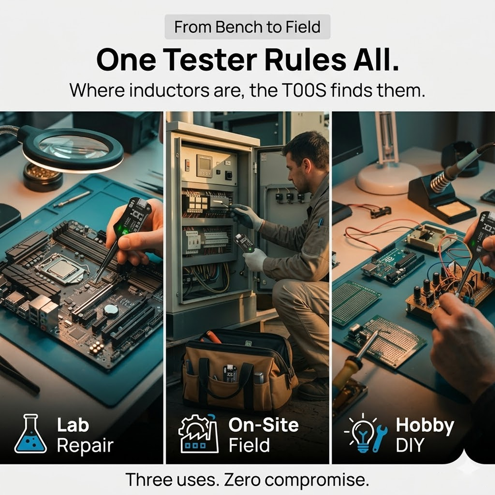 mellowzo®🥳2026 HOT SALE🥳💞50K+ SOLD!💡⚙️ 50% OFF! In-Circuit Inductor Tester – One-button simplicity, clear indicator. Non-contact, rapid diagnosis. A must-have for electronics repair. 📟🕊️