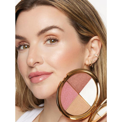 Rolimey 𝑬𝒚𝒆 & 𝒄𝒉𝒆𝒆𝒌 palette - eyeshadow and highlighter makeup (with Detachable Brush)
